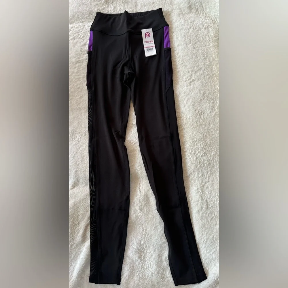 POP Fit leggings size x-small color black NWT